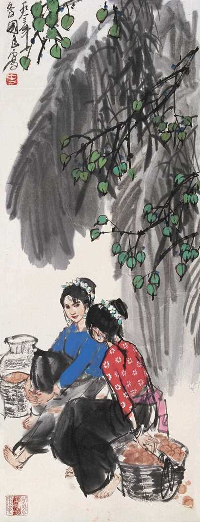 史国良 1983年作 姐妹 镜心